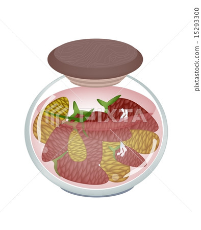 Jar of Pickled Zingiber Zerumbet Corn Malt Vinegar Jar of Pickled Zingiber Zerumbet Corn Malt Vinegar 15293300