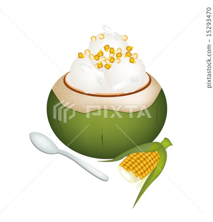 Coconut Ice Cream with Sweetcorns Coconut Ice Cream with Sweetcorns 15293470