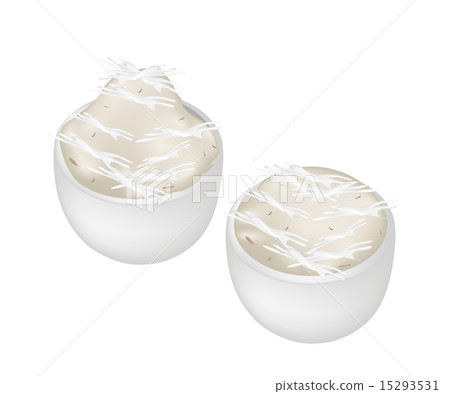 Thai Dessert of Banana Custard in Bolw Thai Dessert of Banana Custard in Bolw 15293531