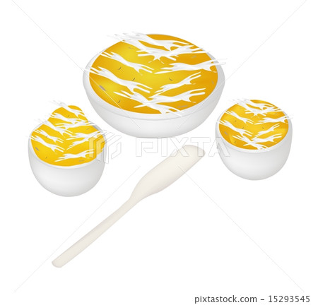 Freshly Thai Toddy Palm Cake in Bowls 15293545