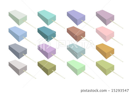 Set of Various Flavored Popsicle Ice Creams 15293547