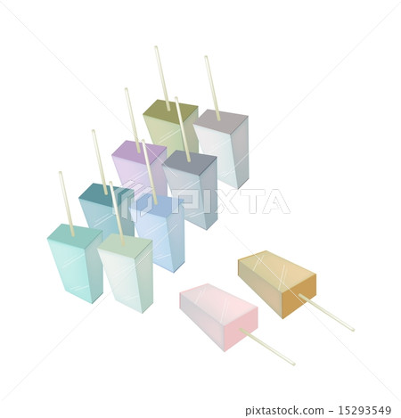 Row of Various Flavored Popsicle Ice Creams 15293549