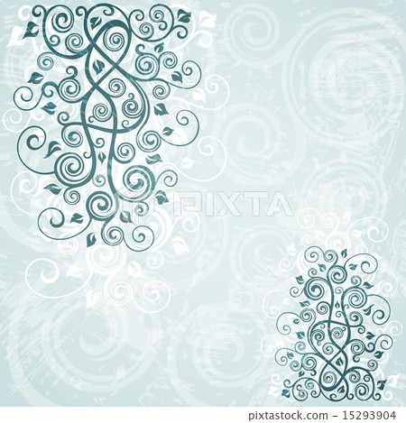 Abstract floral grunge background 15293904