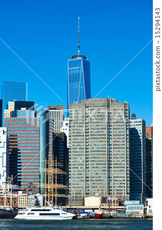 Lower Manhattan skyline view from Brooklyn Lower Manhattan skyline view from Brooklyn 15294143