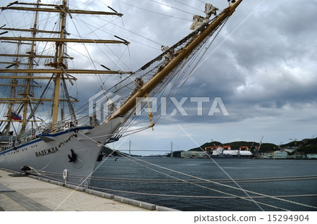 Sailboat and Nagasaki Harbor 15294904