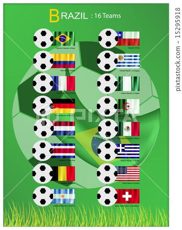 16 Teams of Football Tournament in Brazil 2014 15295918