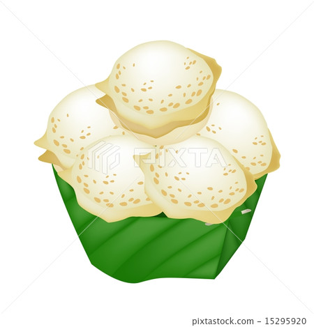 Thai Coconut Rice Cake in Counts Banana Leaf 15295920