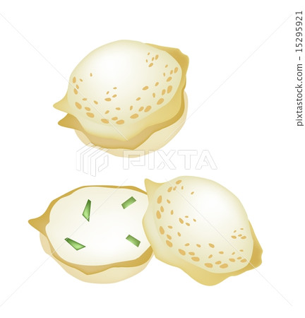 Thai Coconut Rice Cake on A White Background 15295921