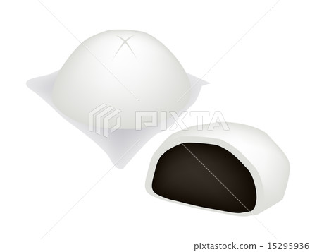 Chinese Steamed Bun and Sweet Black Bean Stuff 15295936