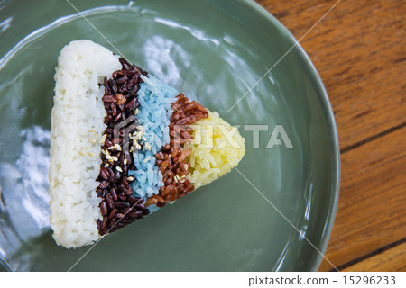 The variety colour of rice in triangle shape 15296233