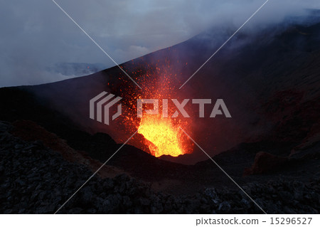 Eruption Tolbachik Volcano on Kamchatka Peninsula 15296527