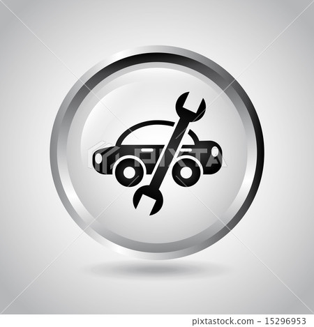 mechanical button over gray background vector illustration mechanical button over gray background vector illustration 15296953