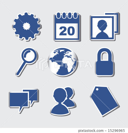 social media icons over blue background vector illustration social media icons over blue background vector illustration 15296965