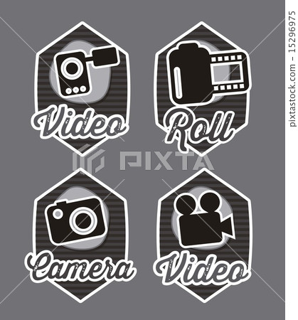 video icons over gray background vector illustration video icons over gray background vector illustration 15296975