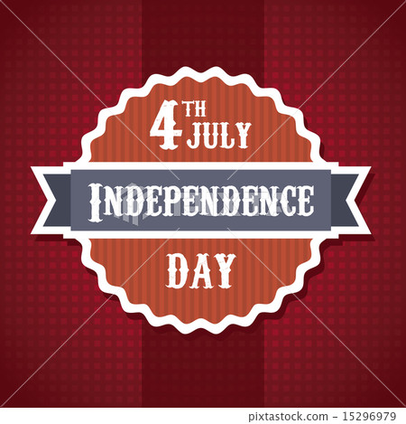 independence day illustration over red background vector 15296979