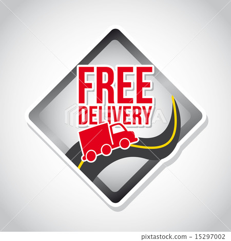 free delivery over gray background vector illustration 15297002