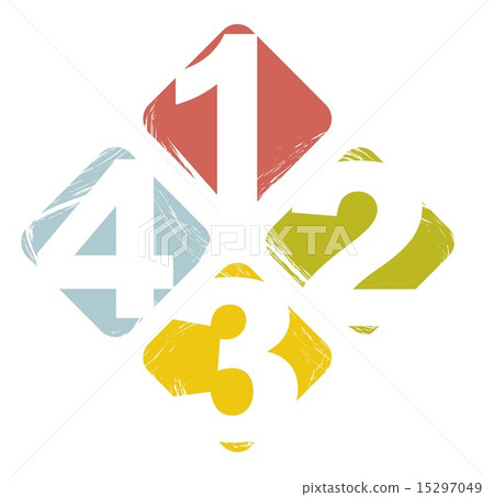 labels with numbers over white background vector illustration 15297049