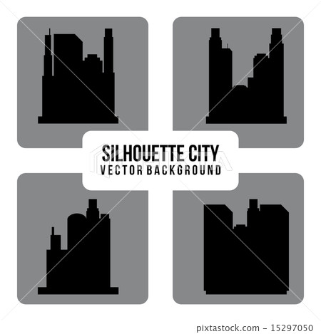 silhouette city over white background vector illustration 15297050
