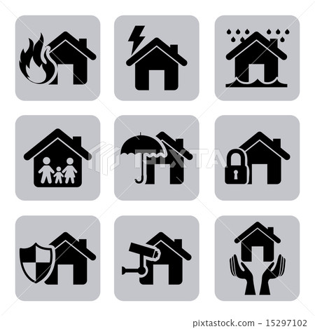 insurance icons over white background vector illustration 15297102