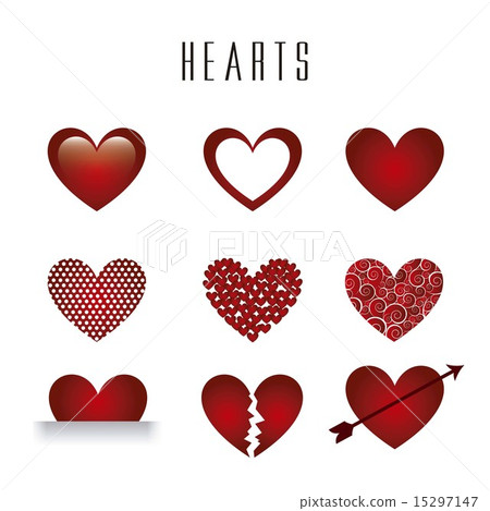 hearts isolated over white background vector... - Stock Illustration ...