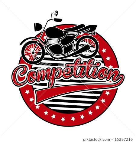 competition label over white background vector illustration 15297216