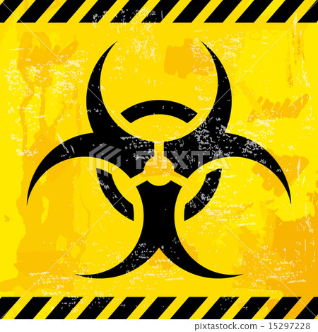 bio hazard design over yellow background vector illustration bio hazard design over yellow background vector illustration 15297228