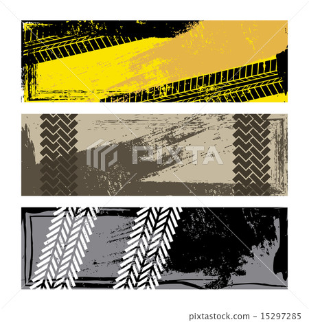 tire tracks over white background vector illustration 15297285