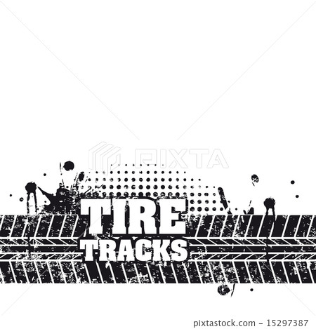 tire tracks over white background vector illustration 15297387