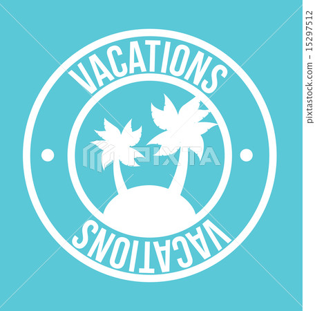 vacations seal over blue background vector illustration 15297512