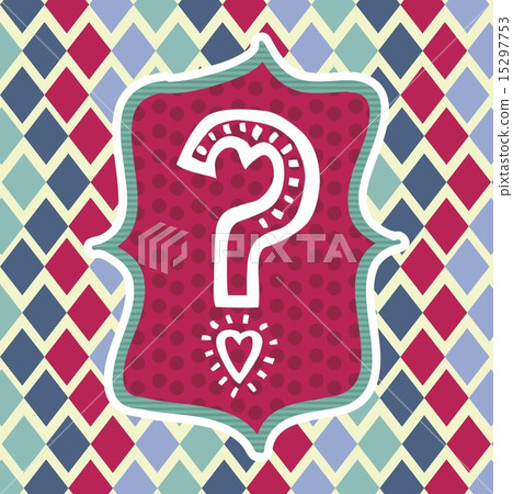 question icon over cute background vector illustration 15297753