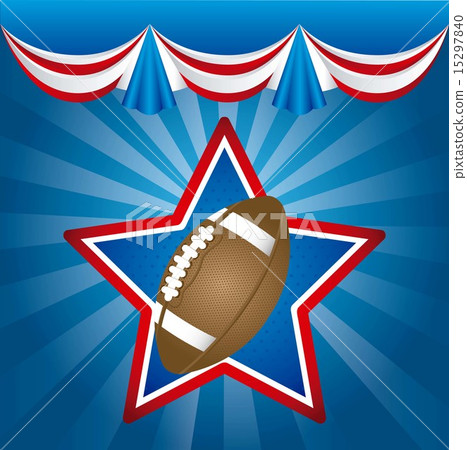 american football over blue background vector illustration american football over blue background vector illustration 15297840