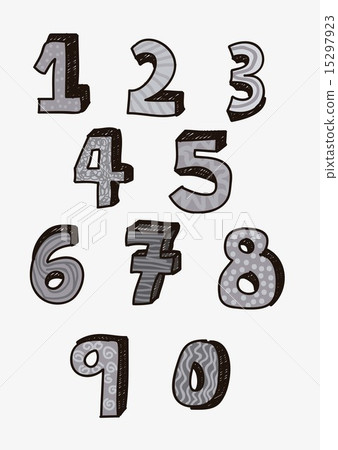 numbers drawing over beige background vector illustration 15297923