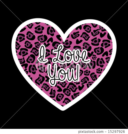 i love you over black background vector illustration 15297926