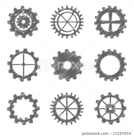 gears silhouette over white background vector illustration gears silhouette over white background vector illustration 15297934