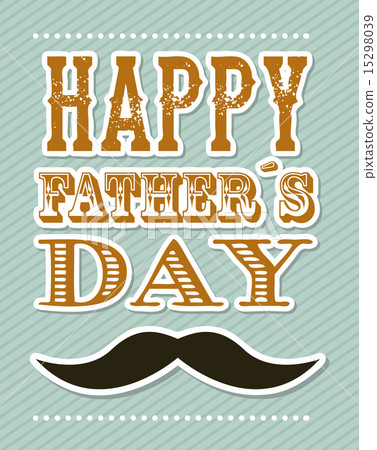 fathers day card retro style vector illustration.... 15298039
