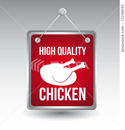 red chicken announcement over gray background vector illustratio red chicken announcement over gray background vector illustratio 15298043