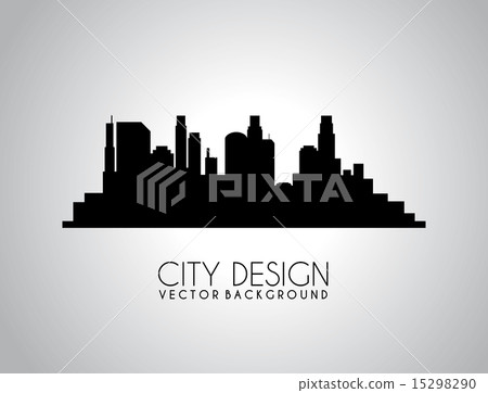 city design over gray background vector... - Stock Illustration ...