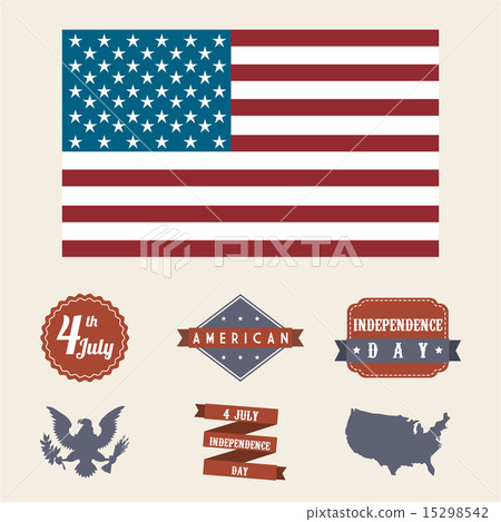 independence day illustration over beige background vector 15298542