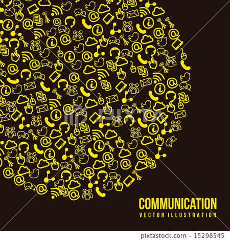communication signs over black background vector communication signs over black background vector 15298545