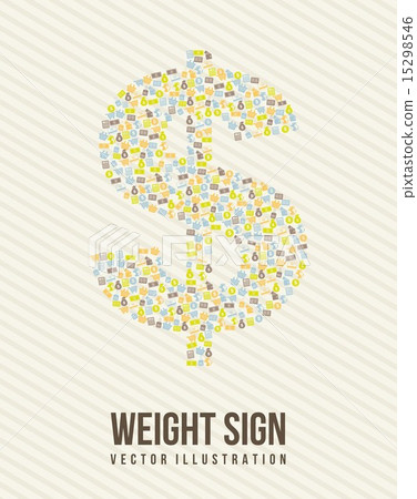 weight sign over beige background vector illustration weight sign over beige background vector illustration 15298546