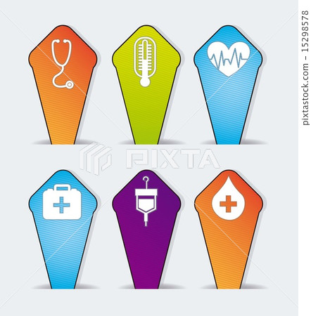 medical icons over gray background vector... - Stock Illustration ...