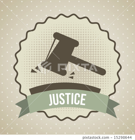 justice icon over beige background vector illustration 15298644