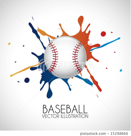 baseball design over gray background vector illustration 15298668