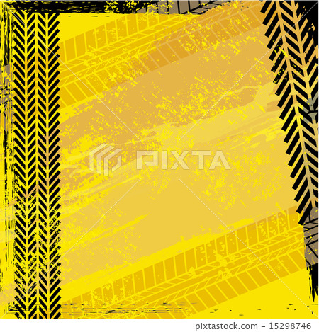 tire tracks over beige background vector illustration 15298746