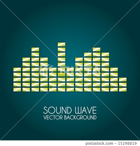 sound wave design over blue background vector illustration 15298819