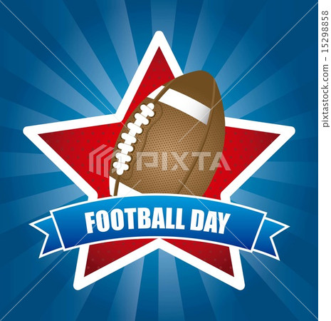 american football over blue background vector illustration 15298858