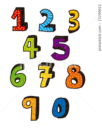 numbers drawing over white background vector... - Stock Illustration ...