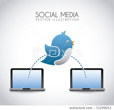 social media over gray background vector illustration 15299052