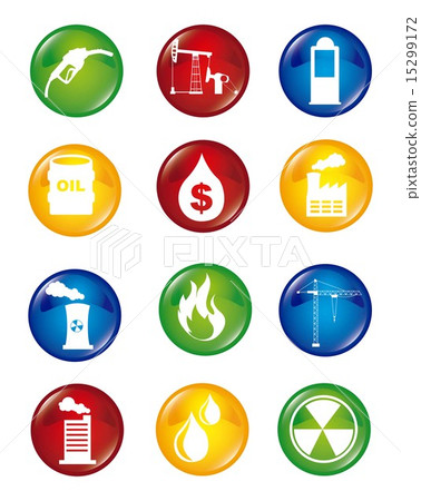 oil icons over white background vector illustration 15299172