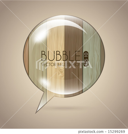 bubble icon over wooden background vector illustration bubble icon over wooden background vector illustration 15299269